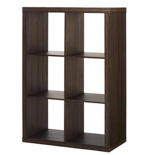 43 in. H x 30 in. W x 15 in. D Tobacco Oak 6- Cube Organizer TG10061