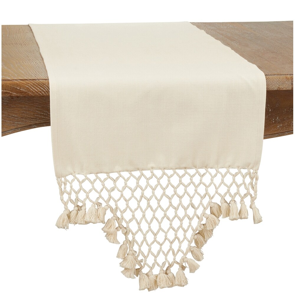 Braided Table Runner With Tassel Design   16\