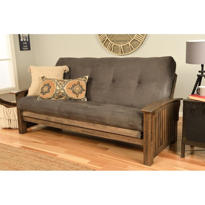 Somette Washington Full size Futon Frame and Suede Mattress