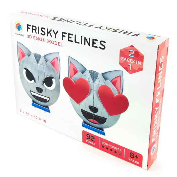 Brybelly 3D Foam Emoji Model  Frisky Felines