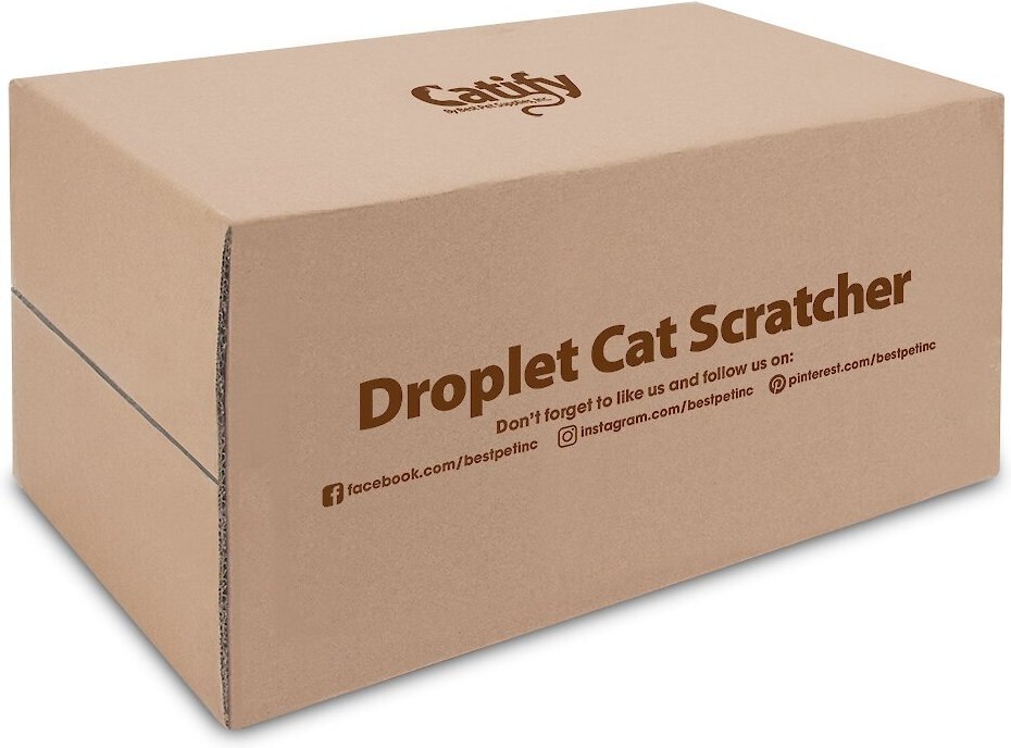 Best Pet Supplies Catify Droplet Cardboard Catnip Scratcher Cat Toy