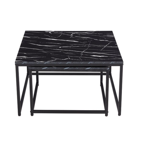 MarbleandMetal Nesting Coffee Tables Set(2pc)