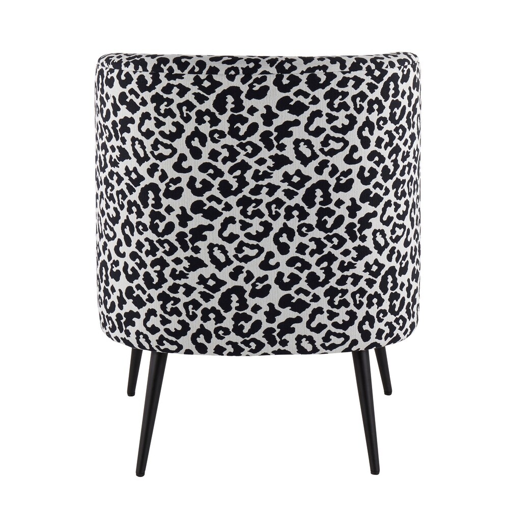 Silver Orchid Harding Leopard Print Slipper Chair