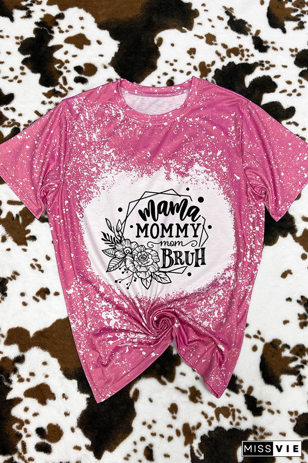 Mama Mommy Mom Bruh Bleached Graphic Tee