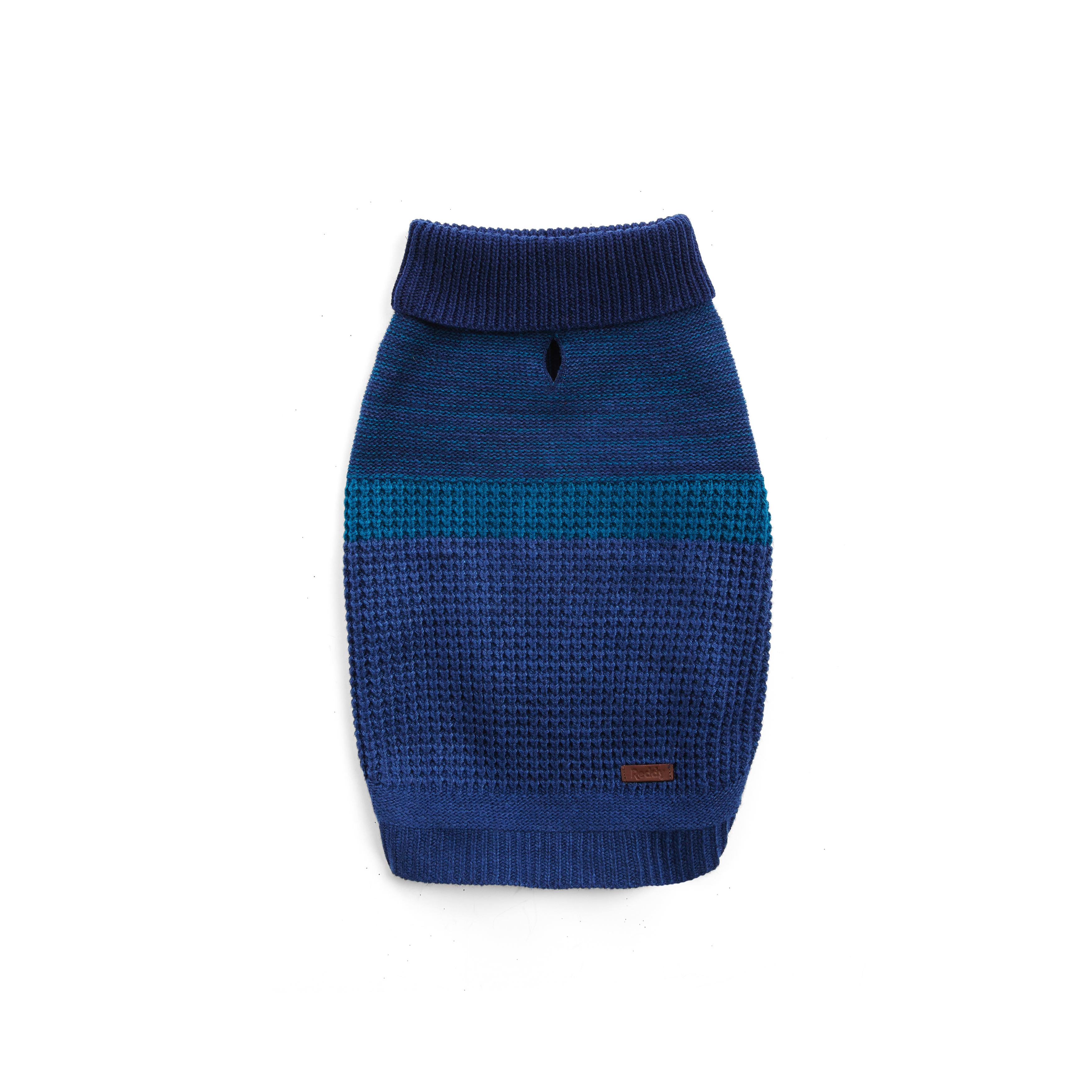 Reddy Navy/Blue Colorblock Dog Sweater， X-Small