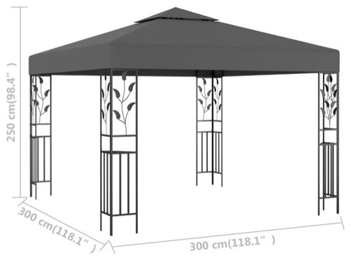 vidaXL Gazebo Canopy Tent Patio Pavilion Sunshade with Double Roofs White   Traditional   Gazebos   by vidaXL LLC  Houzz