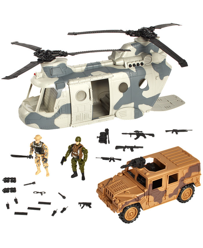 True Heroes Helicopter Transporter Playset  Created for You by Toys R Us