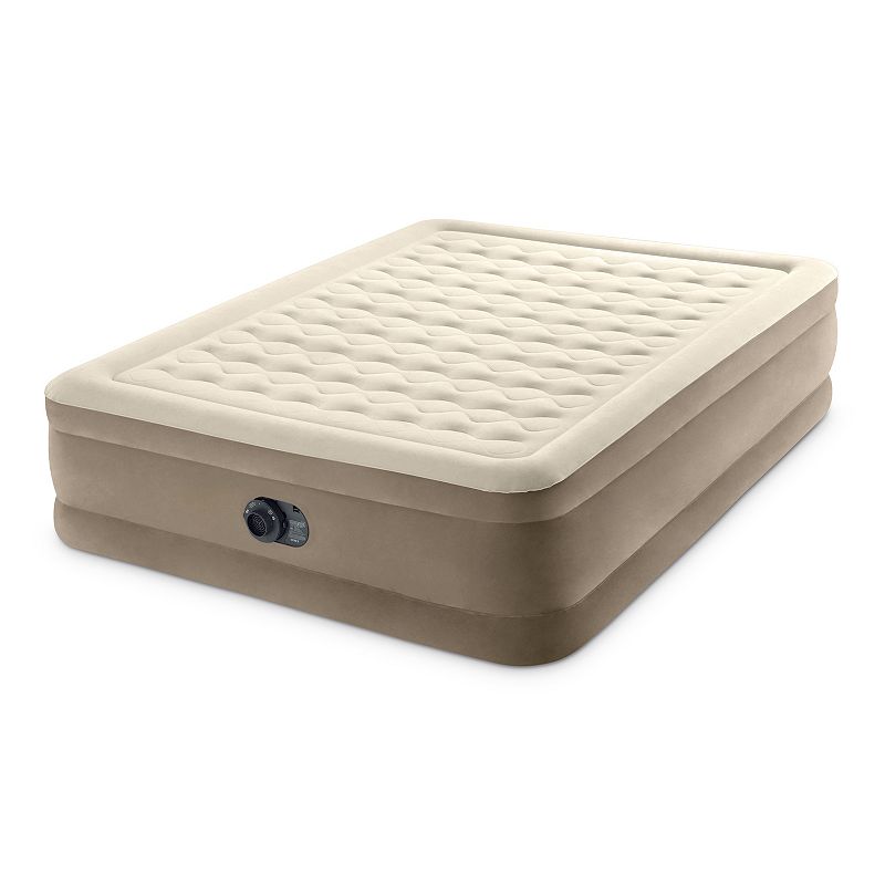 Intex 64427ED Dura-Beam Deluxe Ultra Plush Air Mattress w/Built-in Pump， Queen