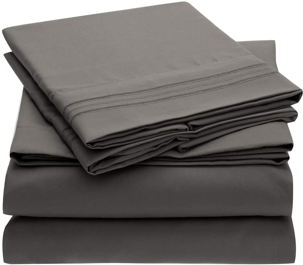 Brushed Microfiber Hypoallergenic 4 pcs Bedsheet Set King Size