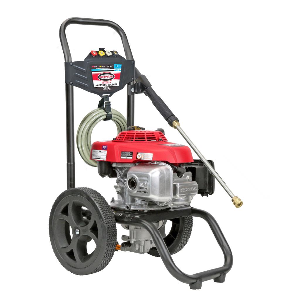 MegaShot 3000 PSI at 2.4 GPM HONDA GCV160 with OEM Technologies Axial Cam Pump Cold Water Premium Residential Gas Pressure Washer ;