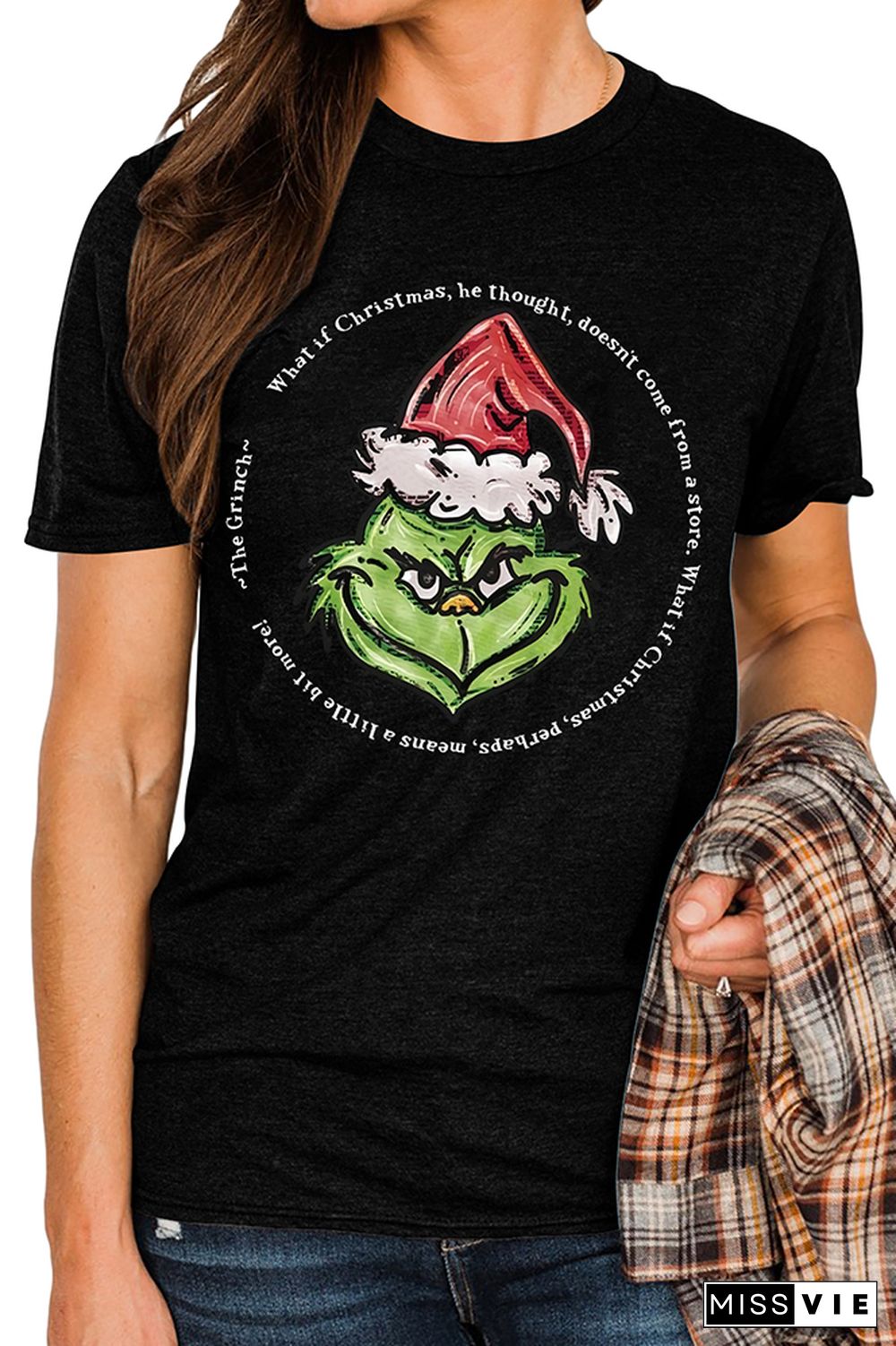 Grinch Christmas Graphic Tee Short Sleeves Wholesale