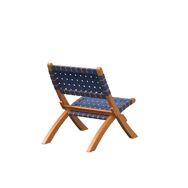 Sava IndoorOutdoor Folding Chair in Navy Blue Webbing