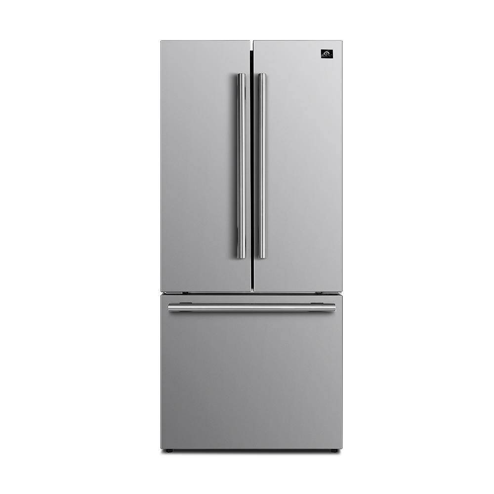 Forno 31 in 17.5 cu ft French Door No Frost Refrigerator with Ice Marker in Stainless Steel FFFFD1974-31SB