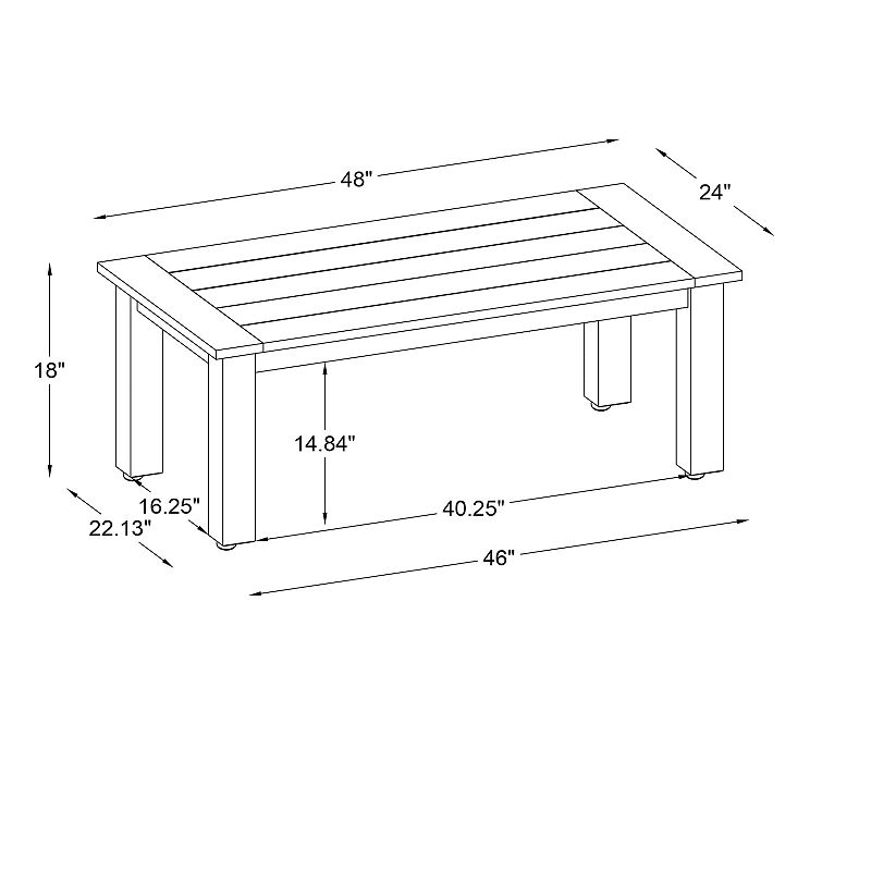 Linon Carenen Indoor / Outdoor Coffee Table