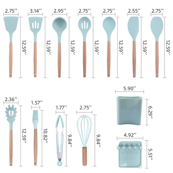 12-Piece Silicone Kitchen Utensils Set