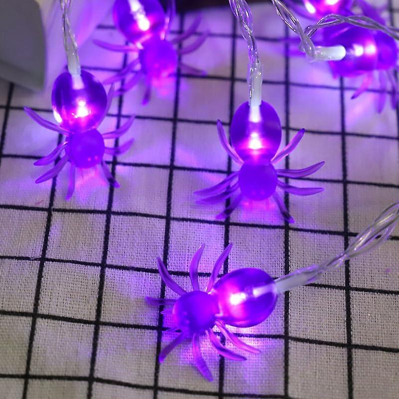 Halloween String Lights， 10ft 20 Leds Battery Operated Halloween Decoration Lights Indoor Outdoor， Spider Lights For Halloween Party Decor