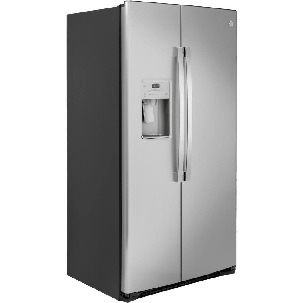 GE 21.8 cu. ft. Side by Side Refrigerator in Fingerprint Resistant Stainless Steel Counter Depth GZS22IYNFS