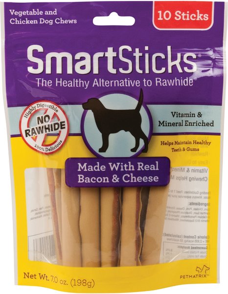 SmartBones SmartSticks Bacon and Cheese Chews Dog Treats