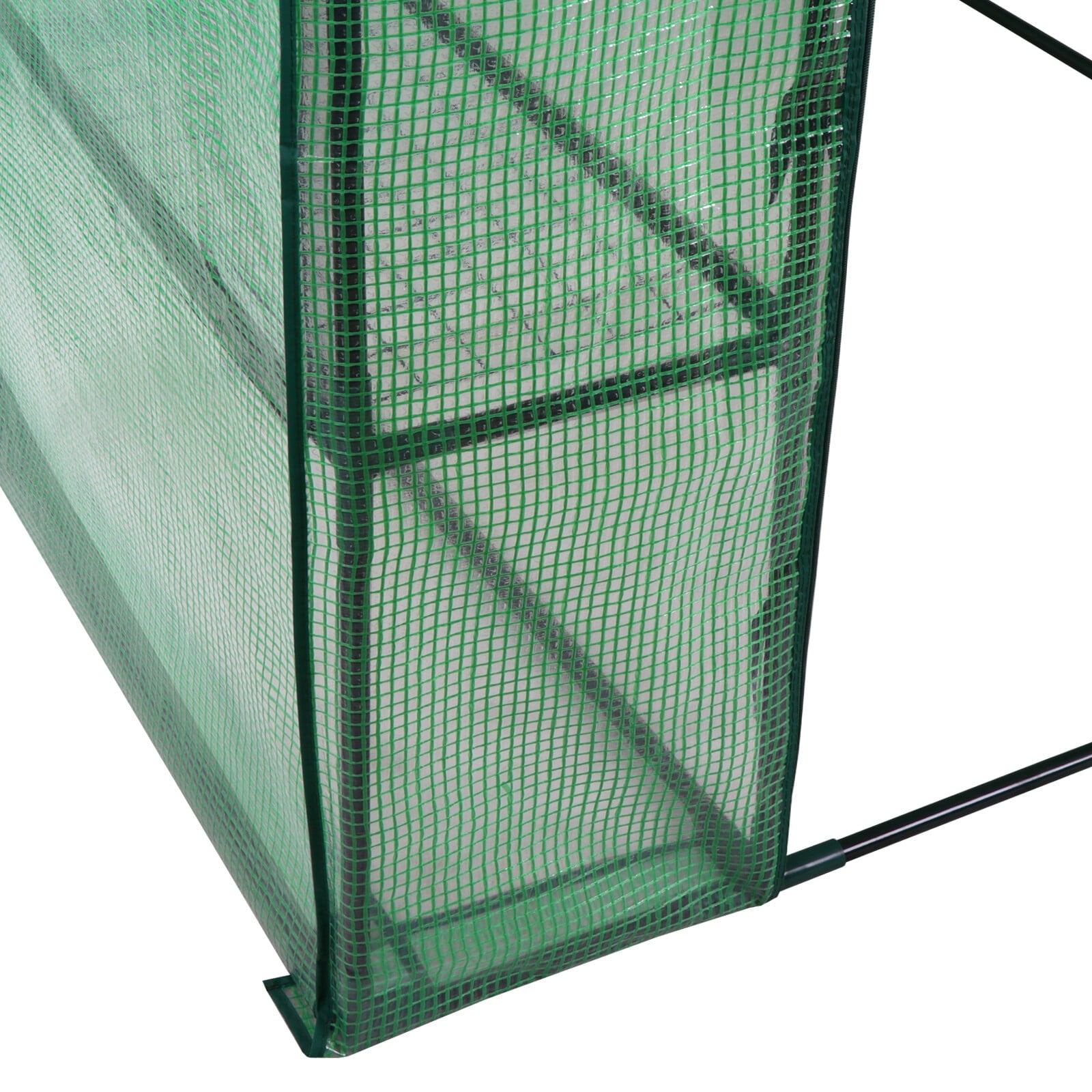 ZenSports 2-Tier 8-Shelves Walk-in Greenhouse, Indoor Outdoor Portable Plant Gardening Canopy, W/ Roll-up Zipper Entry Door, 57" x 57"x 77", Green