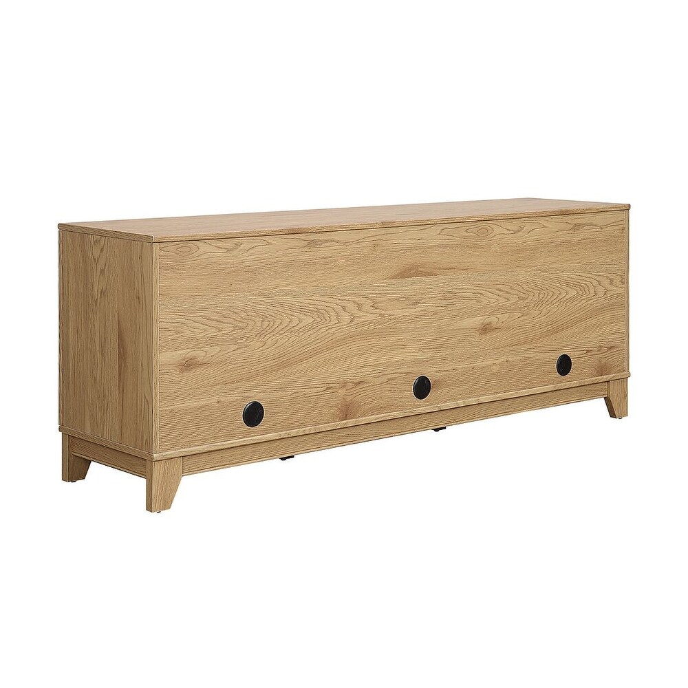 Manhattan Comfort Sheridan 62.99 In. Modern Cane Media Cabinet Console