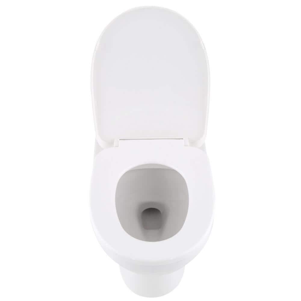 Whitehaus Collection Magic Flush 1Piece 1611 GPF Dual Flush Elongated Toilet in White