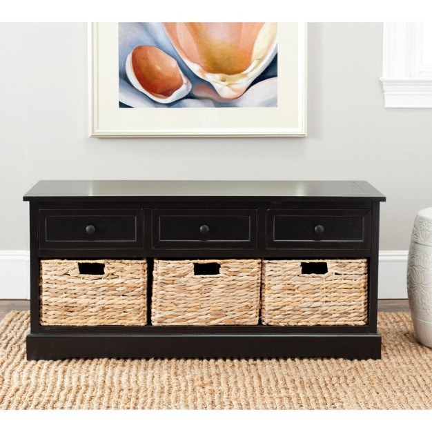 Damien 3 Drawer Storage Bench Safavieh