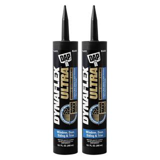 DAP DYNAFLEX ULTRA 10.1 oz. Black Advanced Exterior Window Door and Siding Sealant (2-Pack) 7079818220