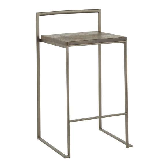 Fuji Industrial Stackable Counter Stool in Antique...