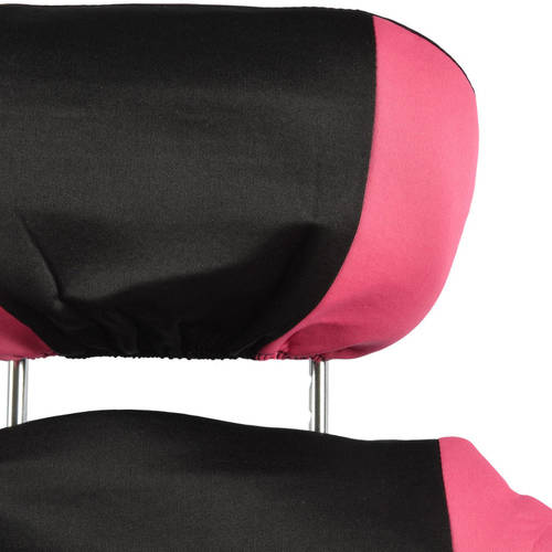 BDK Pink Love Heel Design Seat Covers for Car， SUV， Van and Truck， 9pc