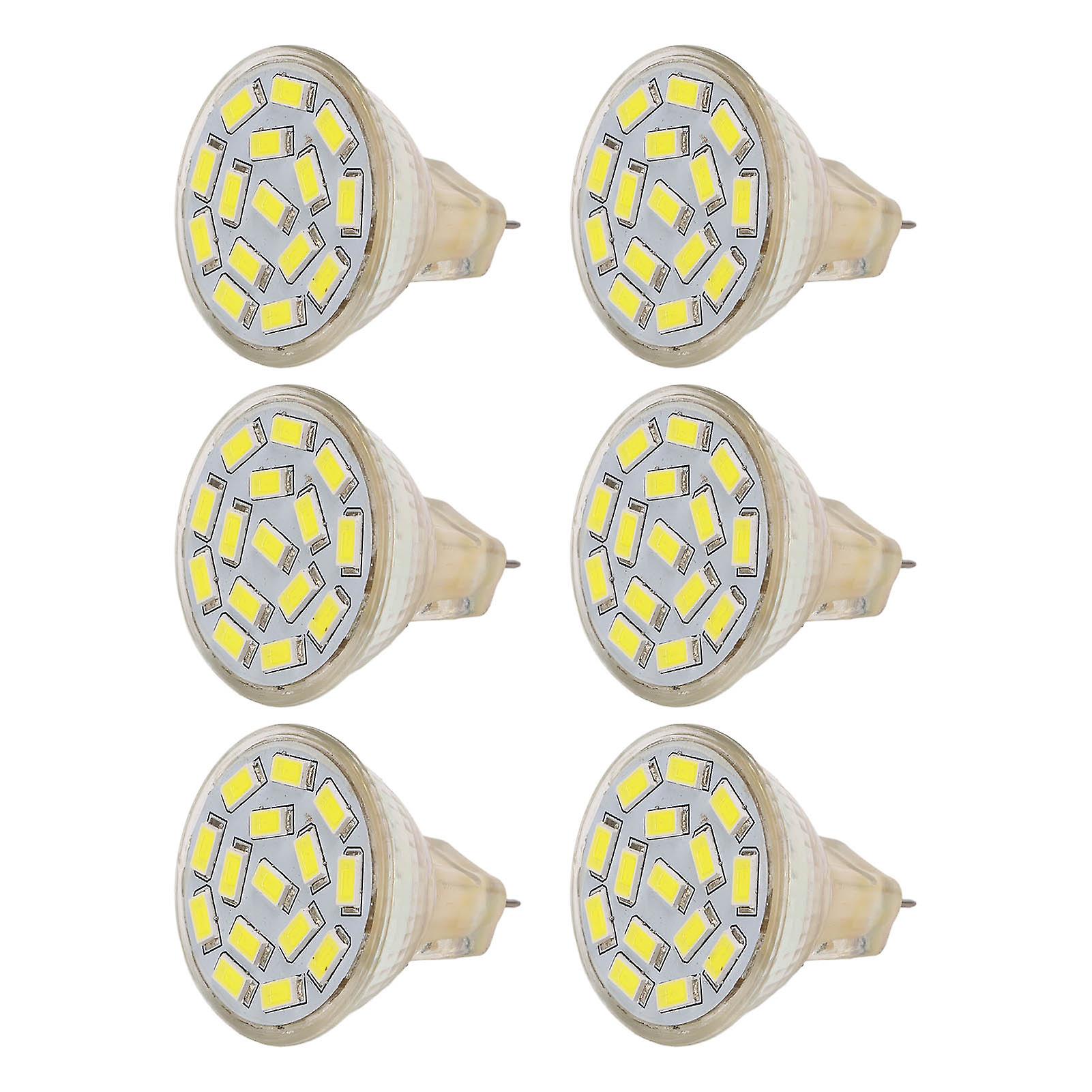 6Pcs GU4 LED Bulb 270LM 15LED Energy Saving Light Bulb MR11 Track Lamp Beads 12V 3W White Light 6000K