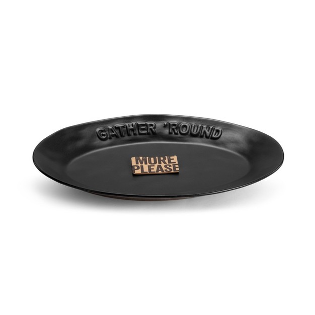 Demdaco Black Gather x27 round Platter