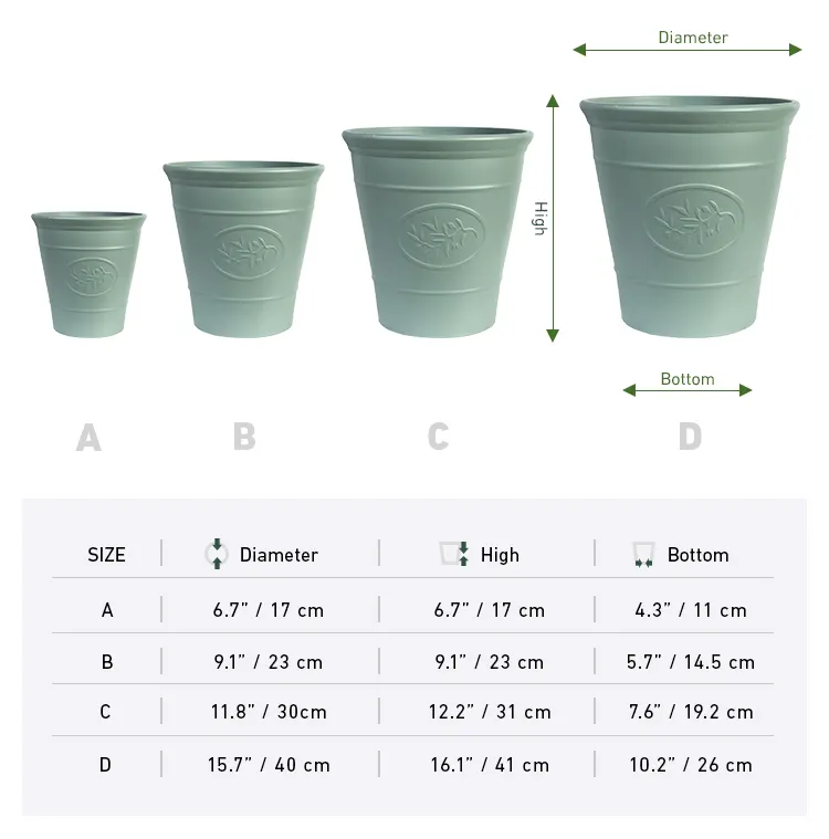 outdoor indoor garden supplies big tall plastic flower plant pots planters