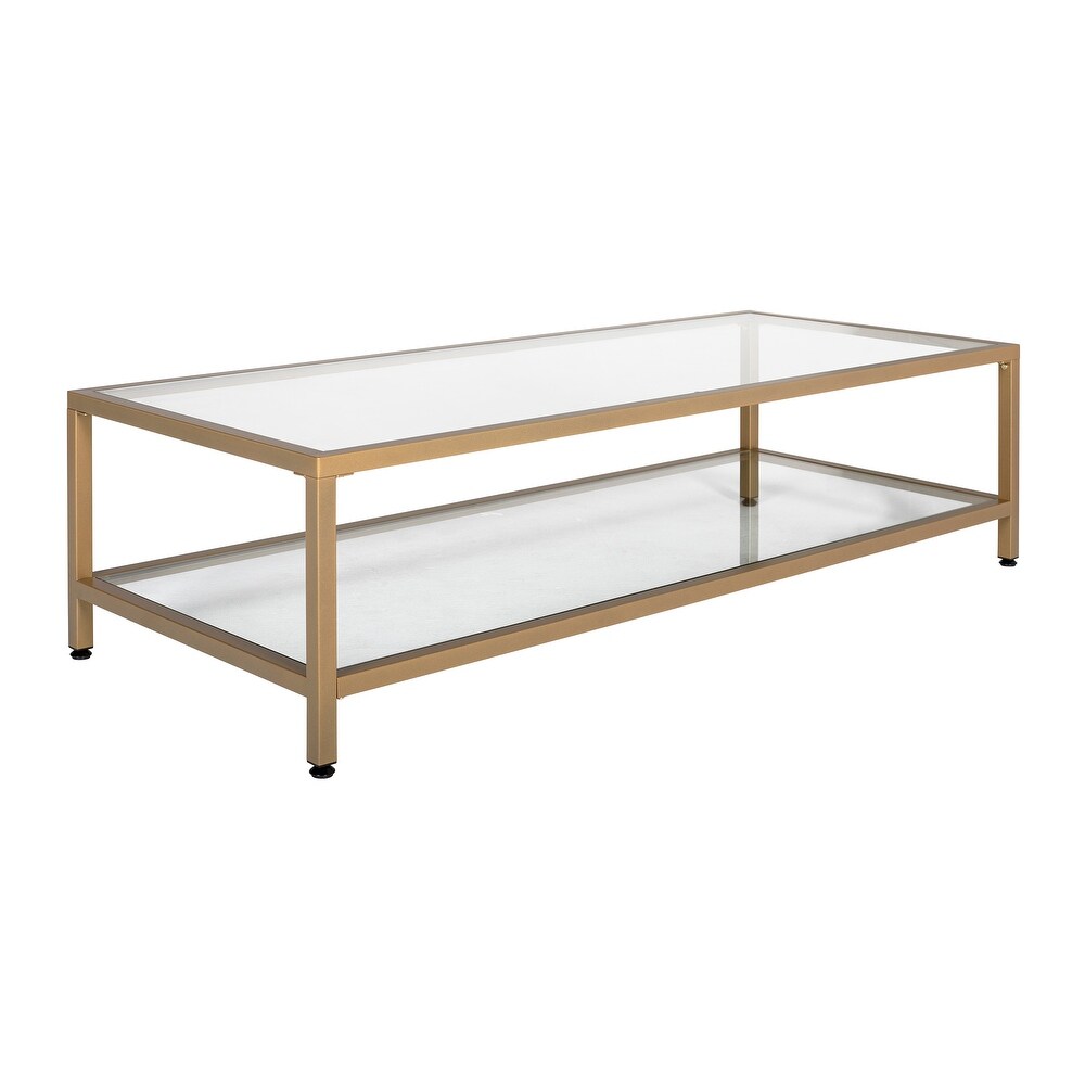 Carbon Loft Heimlich Metal/Glass Rectangle Coffee Table