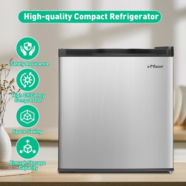 1.6 Cu.Ft. Compact Refrigerator with a chiller box and Adjustable Legs - 18.3''(L)×17.5''(W)×19.6''(H)