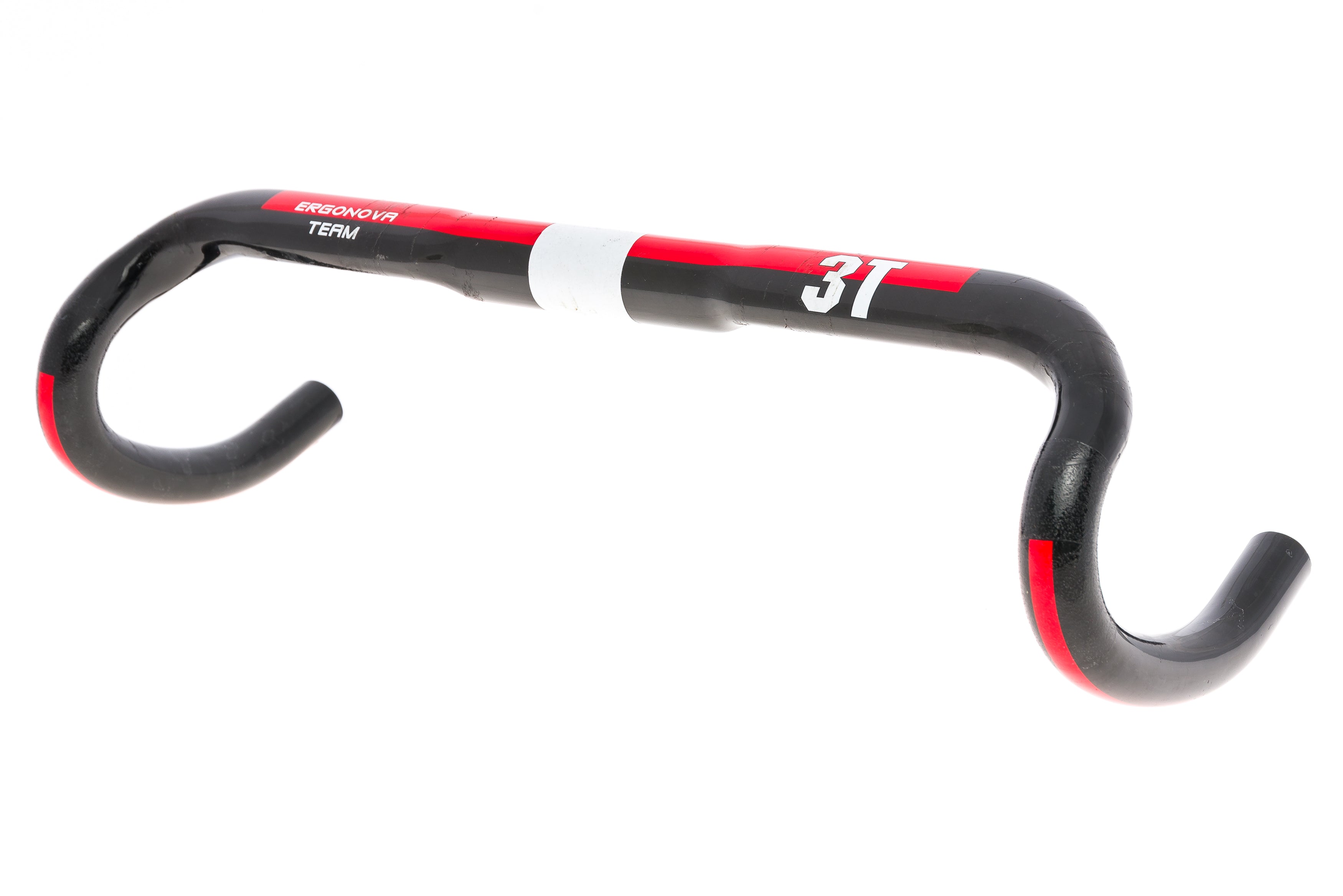 3T Ergonova Team Handlebar 31.8mm x 44cm Carbon Black/Red