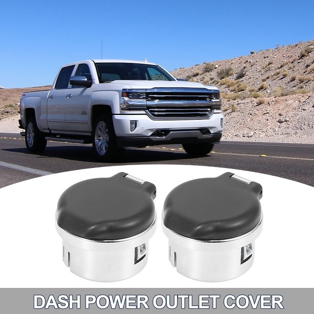 Unique Bargains Dash Power Outlet Cover Set For Chevrolet Silverado 2007 2013 20983936 2 Pcs