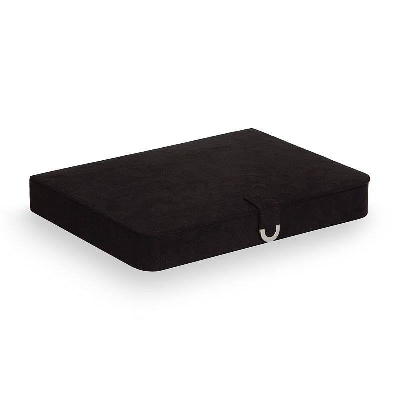 Mele and Co. Tova Plush Fabric Jewelry Box in Black