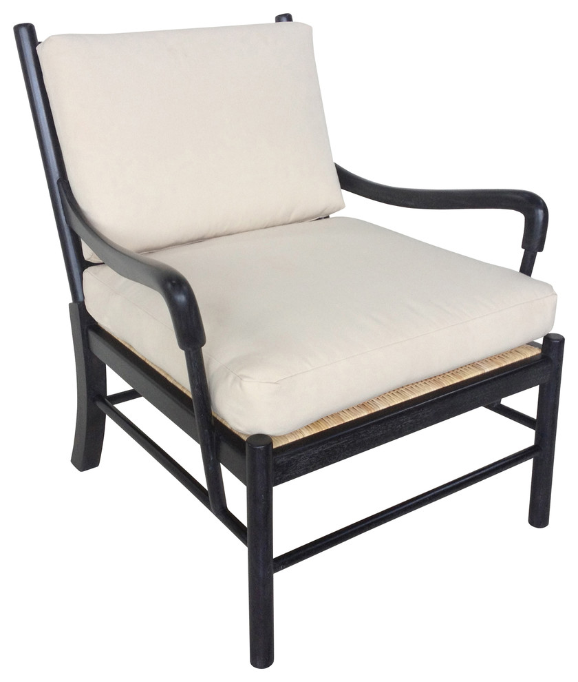 Kevin Chair  Hand Rubbed Black   Tropical   Armchairs And Accent Chairs   by HedgeApple  Houzz