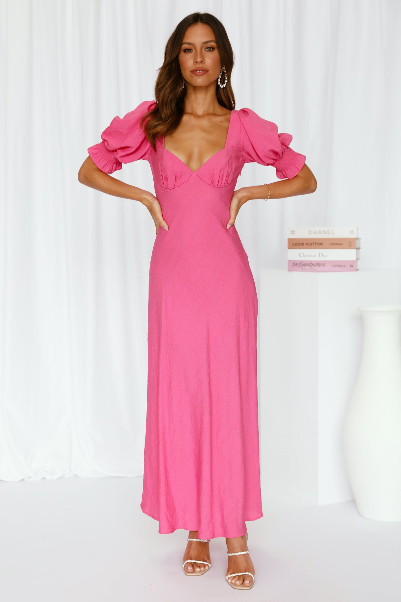 Love Rider Midi Dress Hot Pink