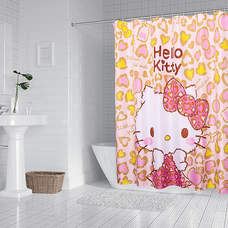 Born Pretty 180cm Kawaii Sanrios Kuromi My Melody Anime Cartoon Shower Curtains Bathroom Waterproof Curtain With Hooks Girls Gifts