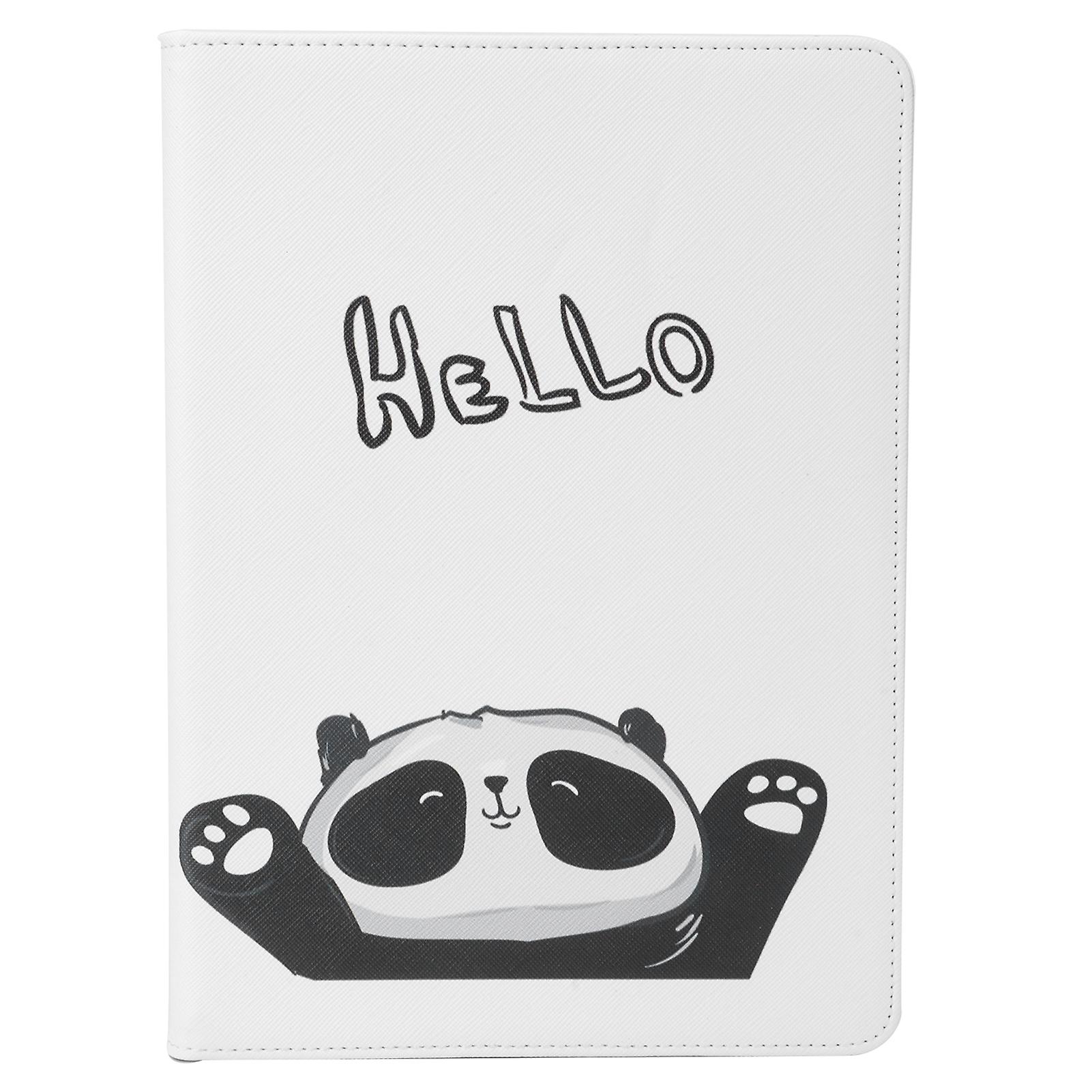 Portable Tablet Pu Protective Holster 360 Universal Protection Painted Leather Case For Ipad 9th Generationhello Panda