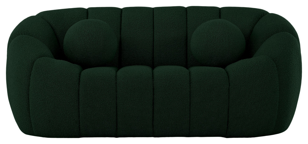 Elijah Boucle Fabric Upholstered Chair   Contemporary   Loveseats   by Meridian Furniture  Houzz