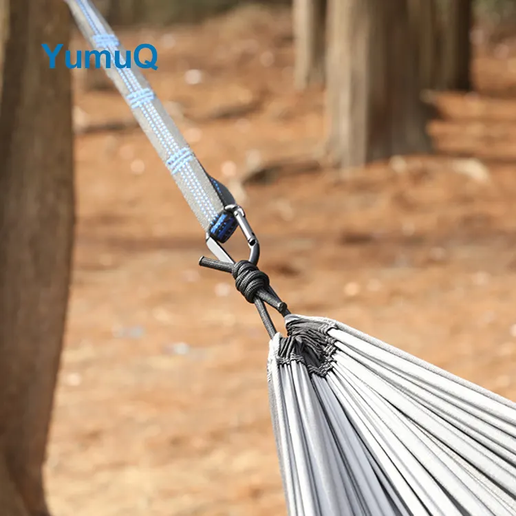 YumuQ 2 in 1 Function Ultra Lightweight 1 2 Person 4 Season Portable Outdoor Camping Hammock With Tree Strap