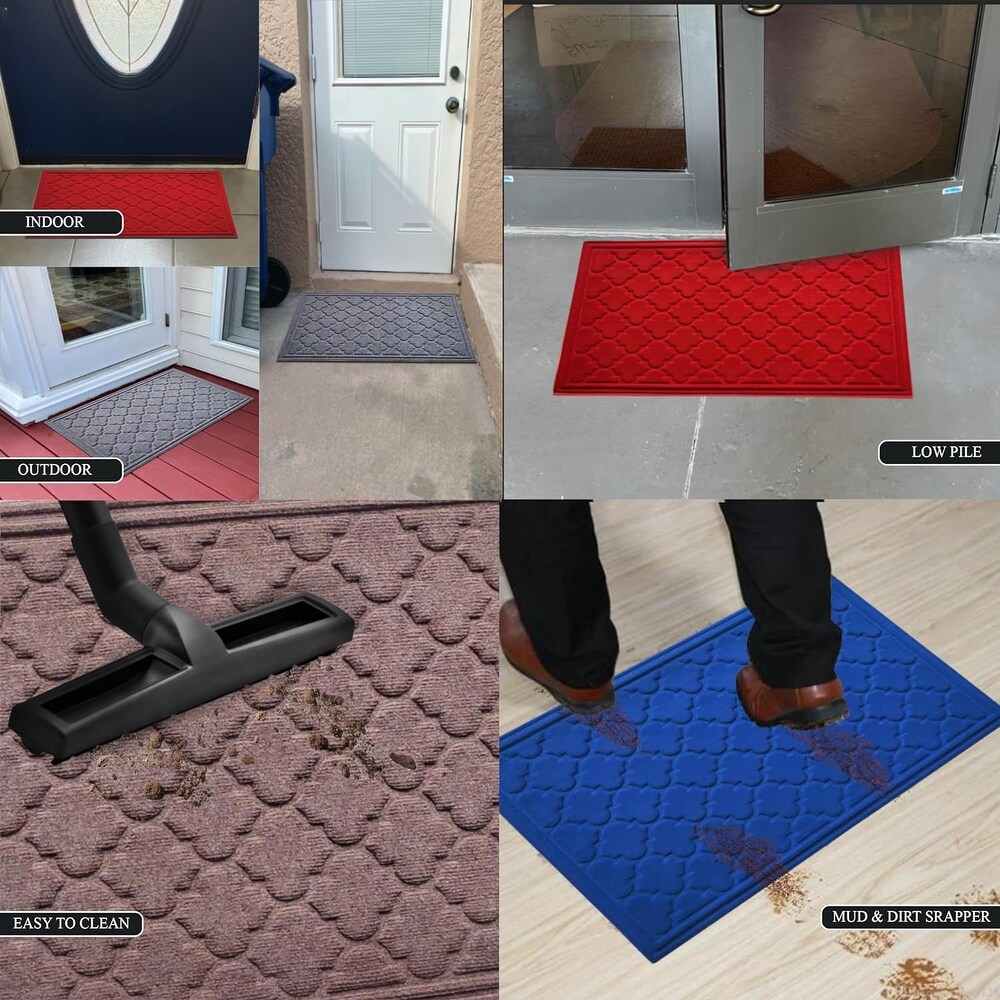 A1HC New  Weather Superior Dirt and Moisture Absorbing Polypropylene Door Mat with Non Slip Backing for Inside Outside Use