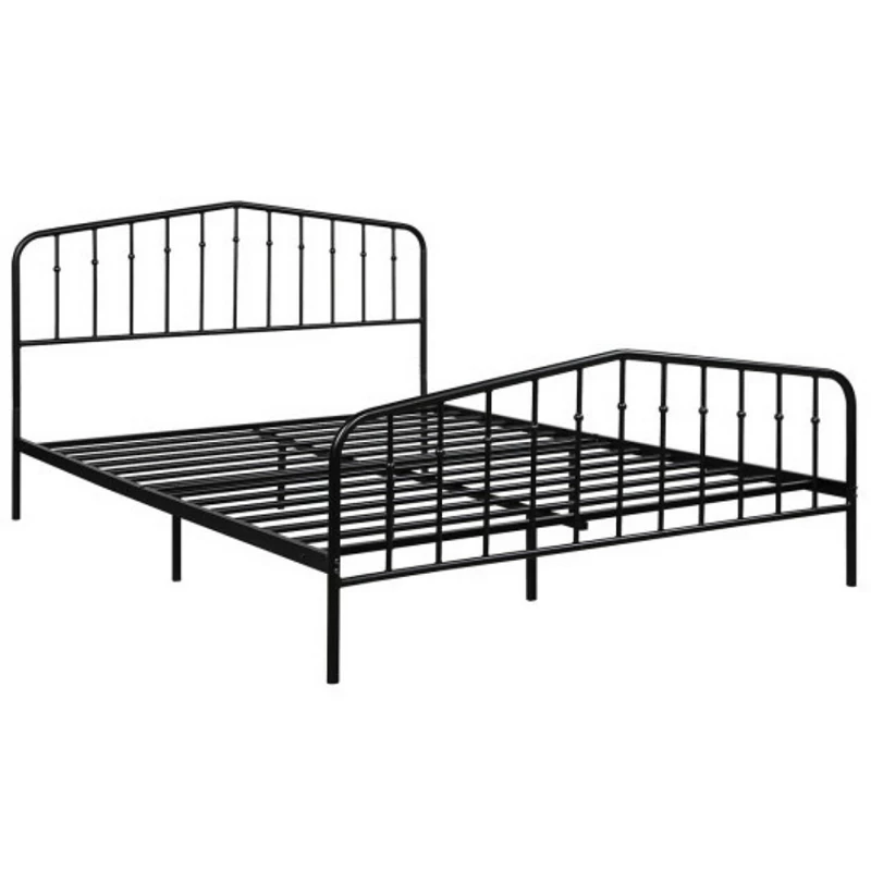 Queen Size Metal Bed Frame Steel Slat Platform