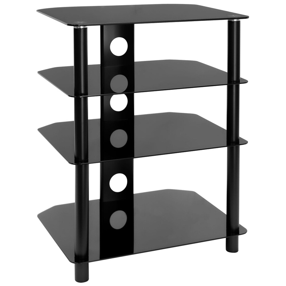 Mount It! Four Tiered A/V Component TV Stand