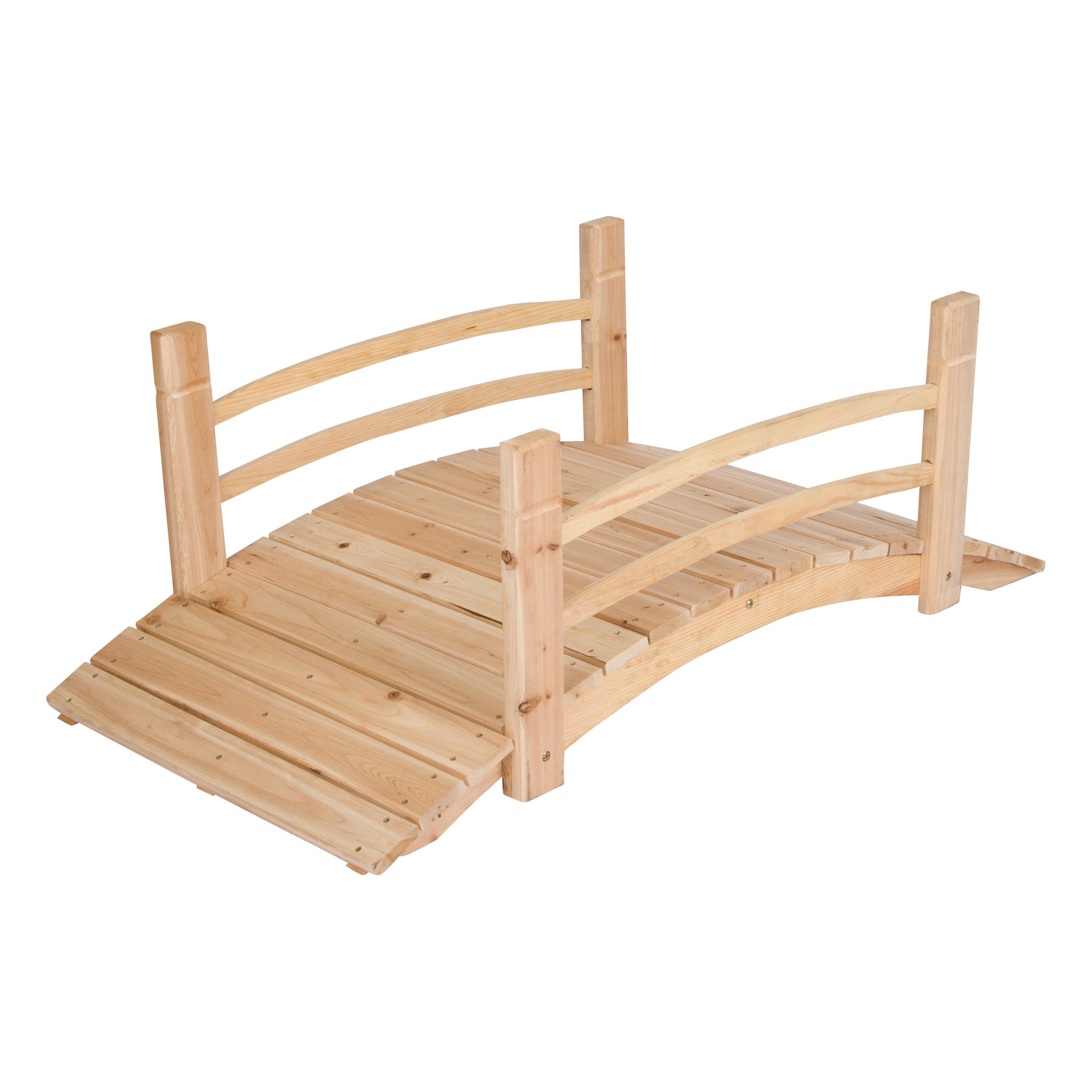 Shine Company 4 Ft. Cedar Garden Bridge - Natural