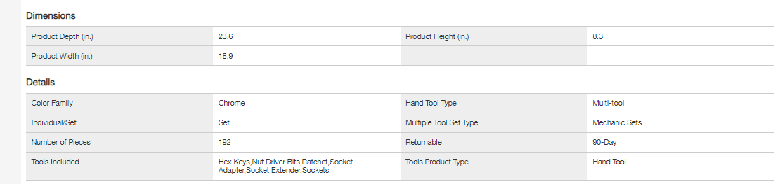 DEWALT DWMT75049 Chrome Vanadium Mechanics Tool Set (192-Piece) with DWMT73809 SAE Combination Wrench Set (8-Piece)