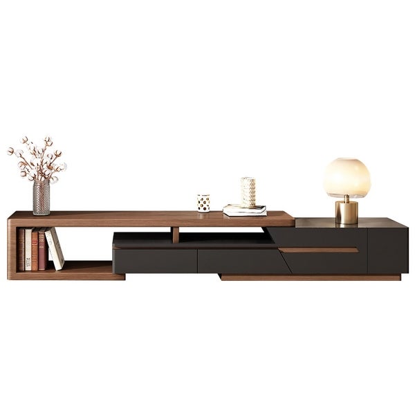 JASIWAY Modern Retractable TV Stand with Storage