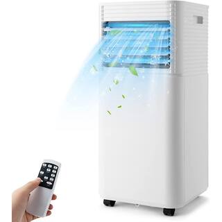 Gymax 3-in-1 Air Conditioner Dehumidifier Portable Air Cooler with Remote Control  Casters White GYMHD0089